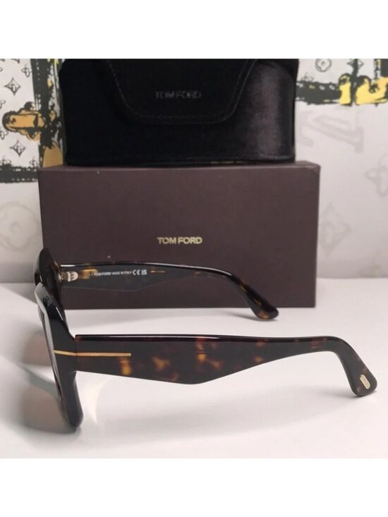 New Authentic Tom Ford Esme TF1157 52J Havana/Brown Sunglasses main image 3